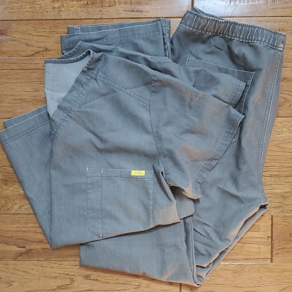 Figs Cairo Pant And Grey Top Set